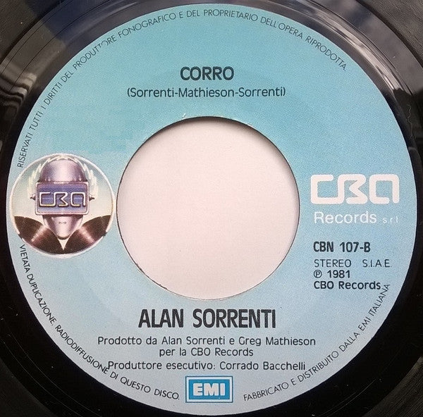 Alan Sorrenti : La Strada Brucia & Corro (7", Single)