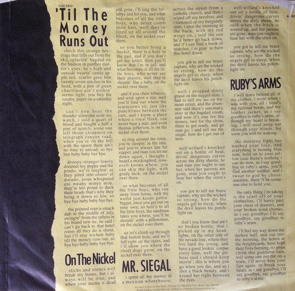 Tom Waits : Heartattack And Vine (LP, Album, RE, WE )