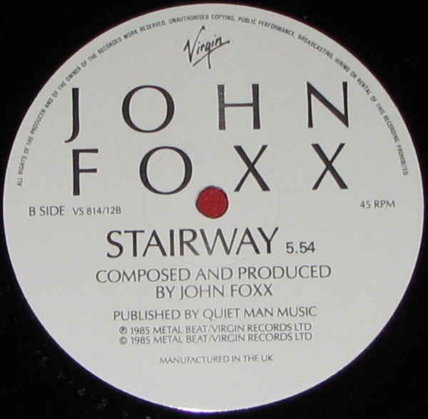 John Foxx : Enter The Angel (12")