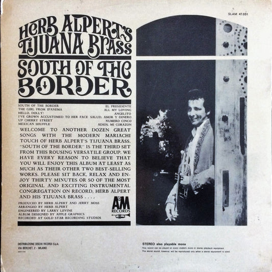 Herb Alpert & The Tijuana Brass : South Of The Border (LP, Album, RE)