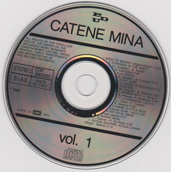 Mina (3) : Catene Vol. 1 (CD, Album, RE)