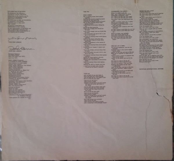 John Lennon : Mind Games (LP, Album)