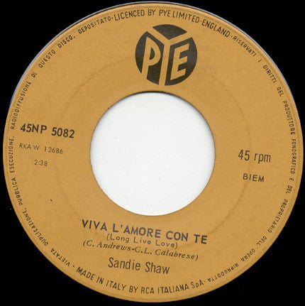 Sandie Shaw : E Ti Avrò (7", Mono)