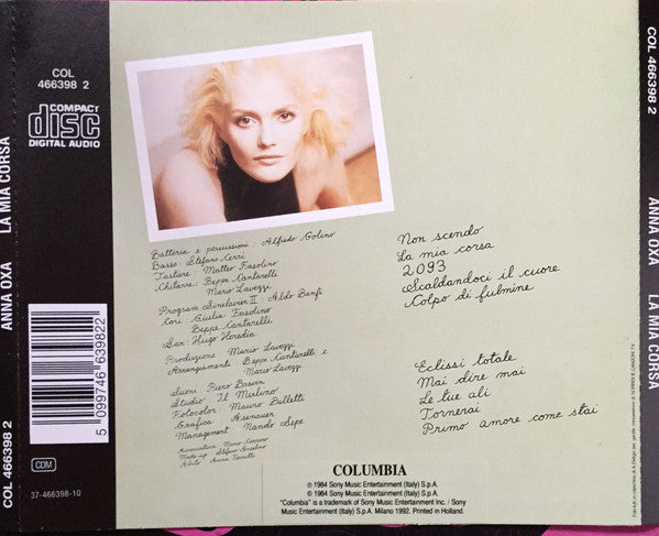 Anna Oxa : La Mia Corsa (CD, Album, RE)