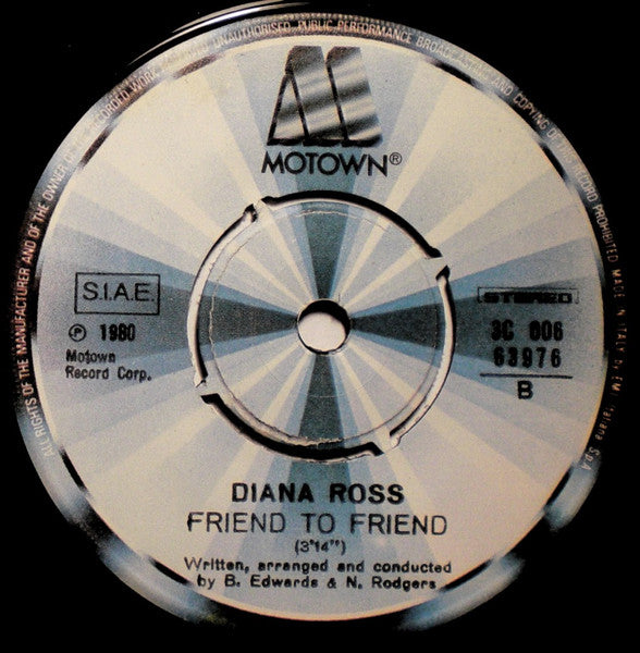 Diana Ross : Upside Down (7", Single, Pus)