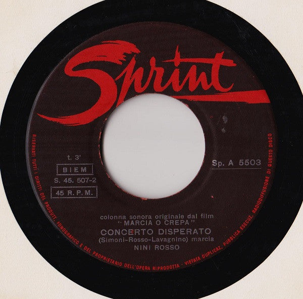 Nini Rosso : Concerto Disperato / I Verdi Anni (7")