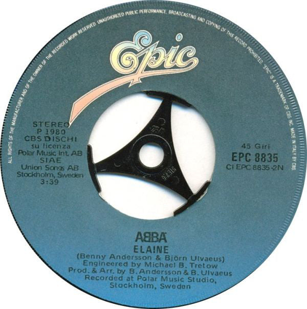 ABBA : The Winner Takes It All / Elaine (7", Single)