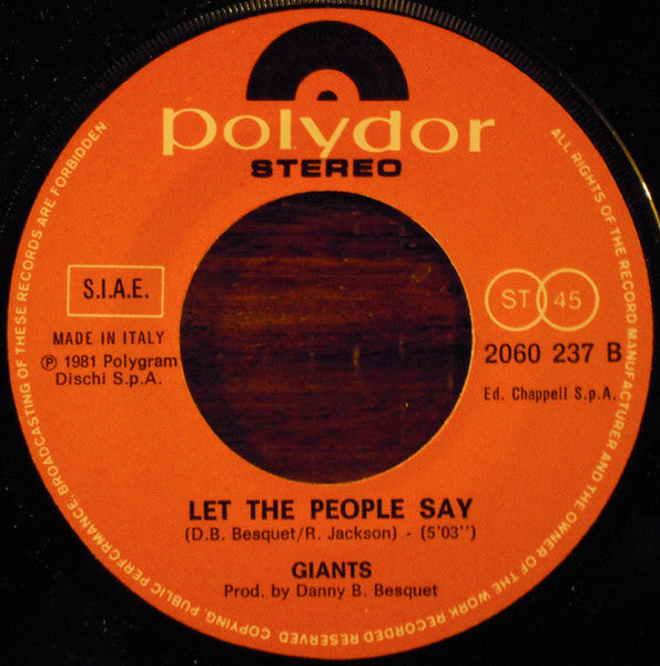 Giants (4) : Rosko (Big City) (7")