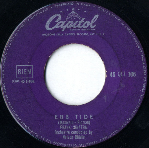 Frank Sinatra : Ebb Tide / Blues In The Night (7")