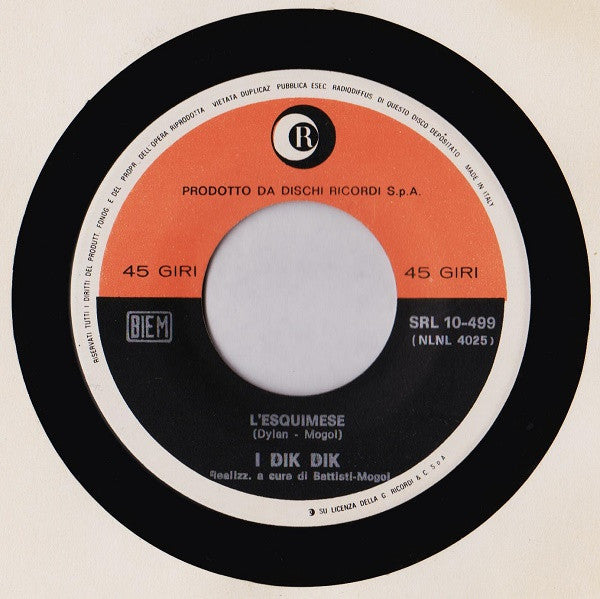 I Dik Dik : Il Vento (7")