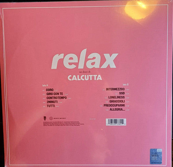 Calcutta : Relax (LP, Album, RE, Blu)