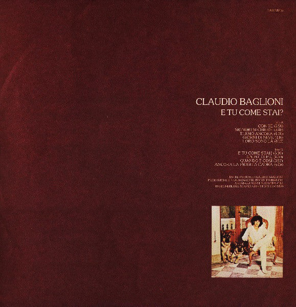 Claudio Baglioni : E Tu Come Stai? (LP, Album, Gat)