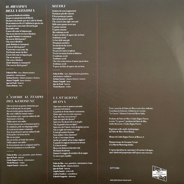 Non Voglio Che Clara : Dei Cani (LP, Ltd, RE, RM, Cle)