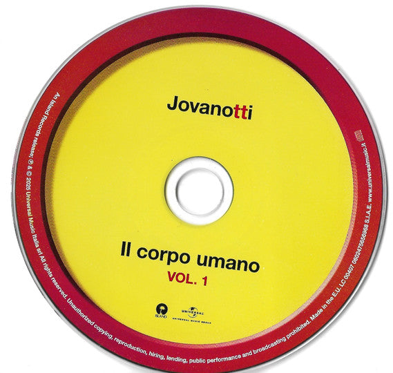 Jovanotti : Il Corpo Umano Vol. 1 (CD, Album, Ltd)