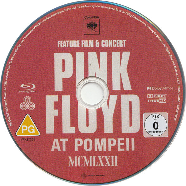 Pink Floyd : Pink Floyd At Pompeii MCMLXXII (Blu-ray, RM, Multichannel, Dol)