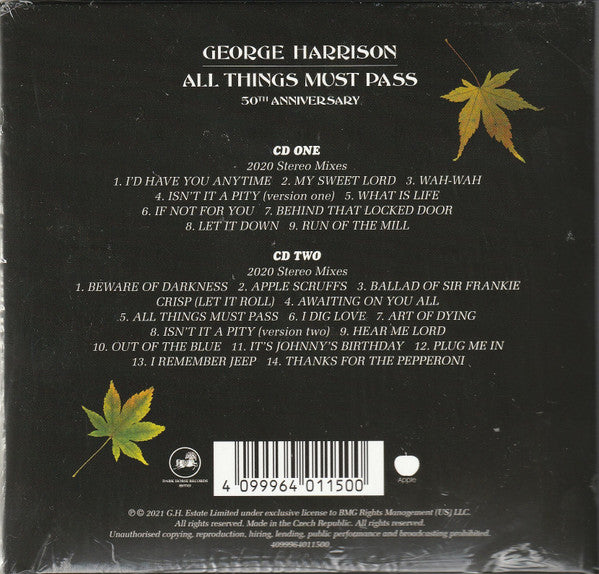 George Harrison : All Things Must Pass (50th Anniversary) (2xCD, Album, RE)