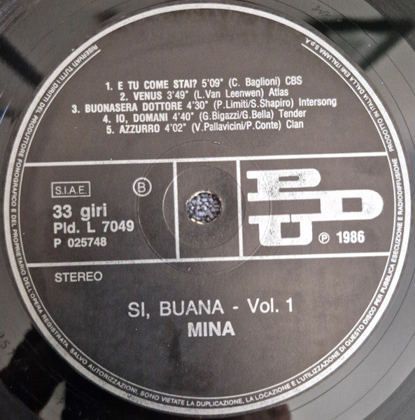 Mina (3) : Si, Buana (2xLP, Album, Gat)