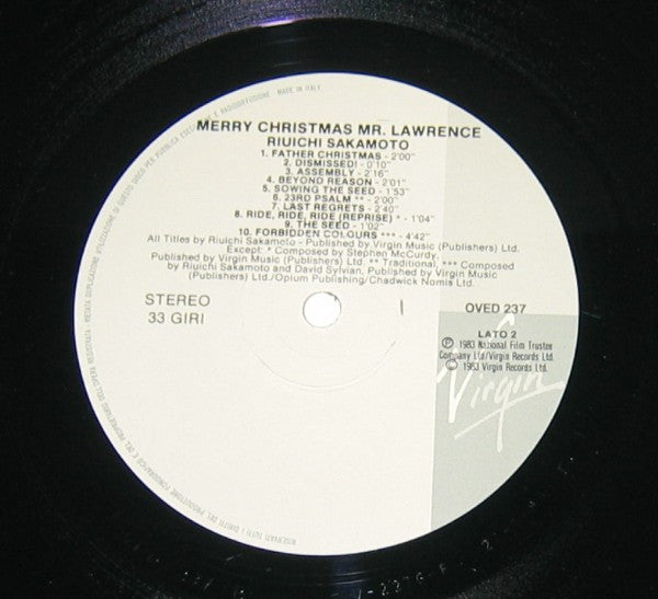 Ryuichi Sakamoto : Merry Christmas, Mr Lawrence (LP, Album, RE)