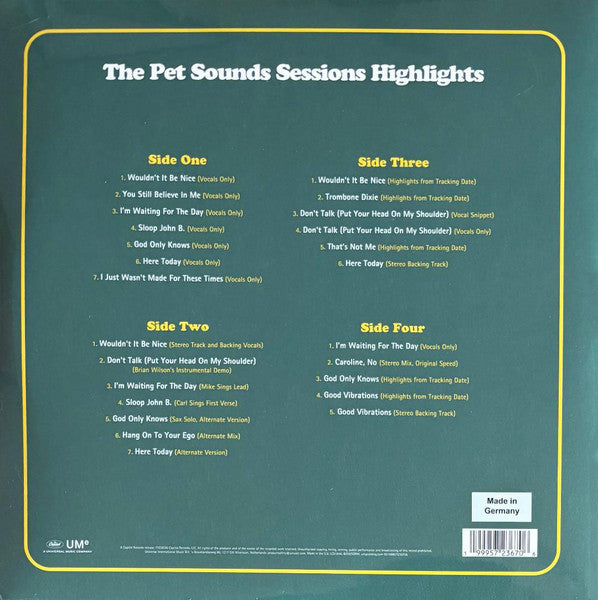 The Beach Boys : The Pet Sounds Sessions Highlights (2xLP, Comp, 180)