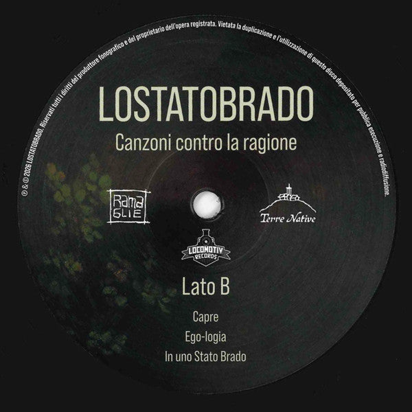 LOSTATOBRADO : Canzoni contro la ragione (LP, RP, 180)