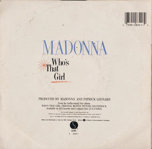 Madonna : Who's That Girl (7")