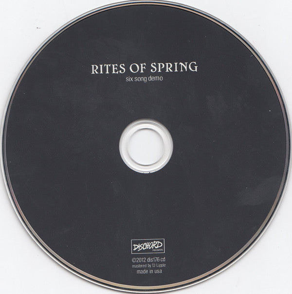 Rites Of Spring : Six Song Demo (CD, EP)