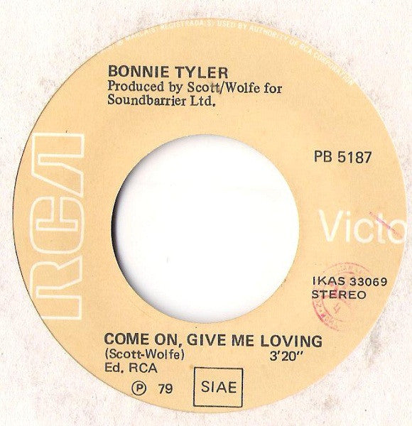 Bonnie Tyler : I Believe In Your Sweet Love (7")