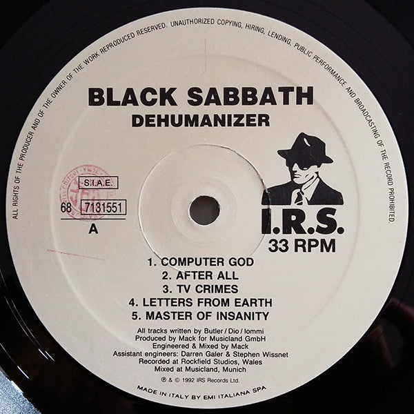 Black Sabbath : Dehumanizer (LP, Album)