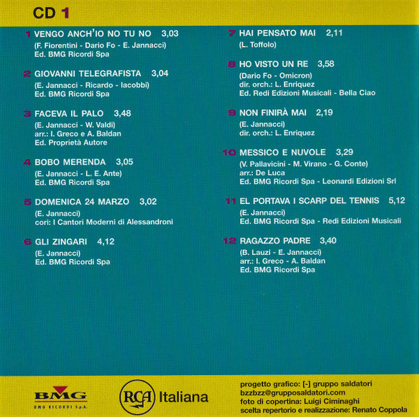 Enzo Jannacci : I Grandi Successi Originali (2xCD, Comp)