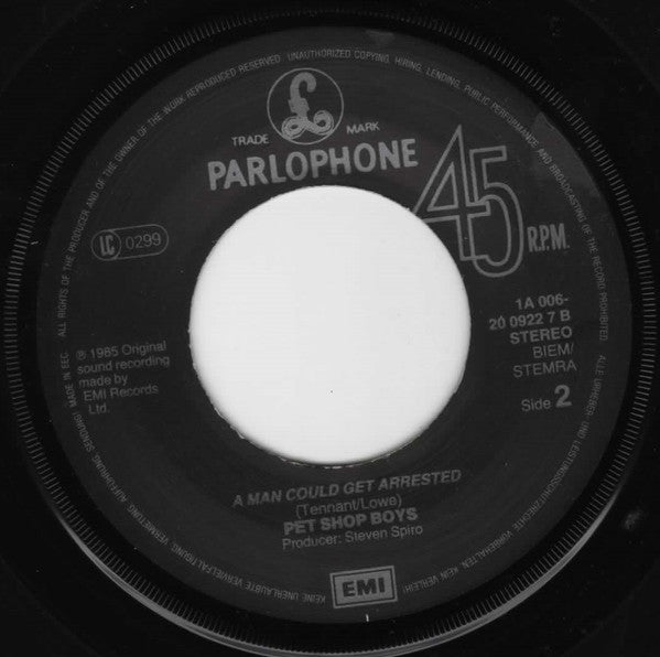 Pet Shop Boys : West End Girls (7", Single)