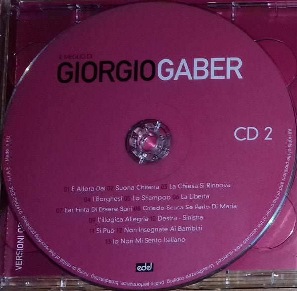 Giorgio Gaber : Il Meglio Di Giorgio Gaber (2xCD, Comp)
