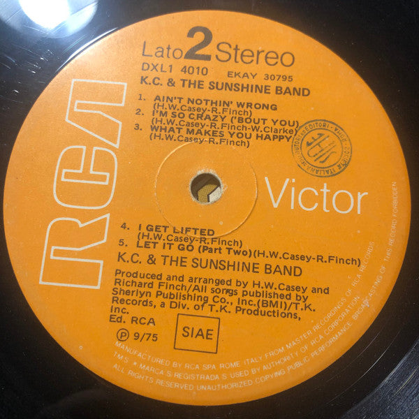 KC & The Sunshine Band : K.C. & The Sunshine Band (LP, Album)