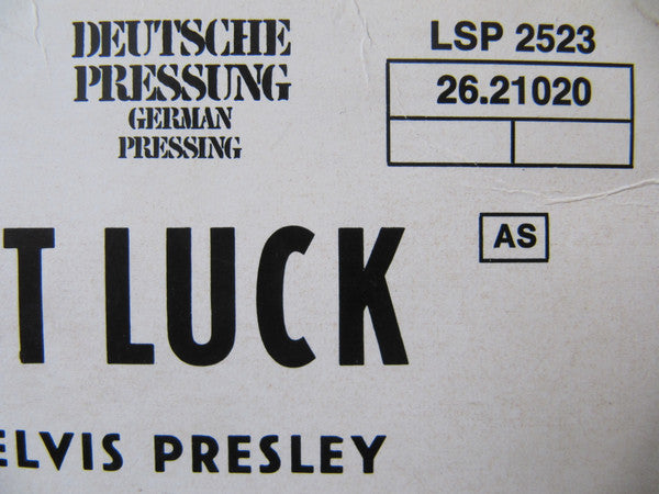 Elvis Presley : Pot Luck (LP, Album, RE)