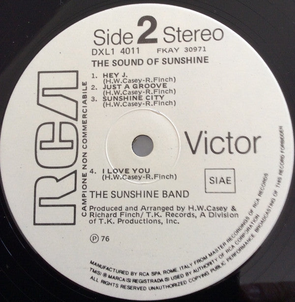 The Sunshine Band : The Sound Of Sunshine (LP, Album, Promo)