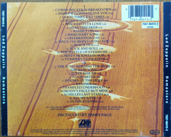 Led Zeppelin : Remasters (2xCD, Comp, RE, RM, Sli)