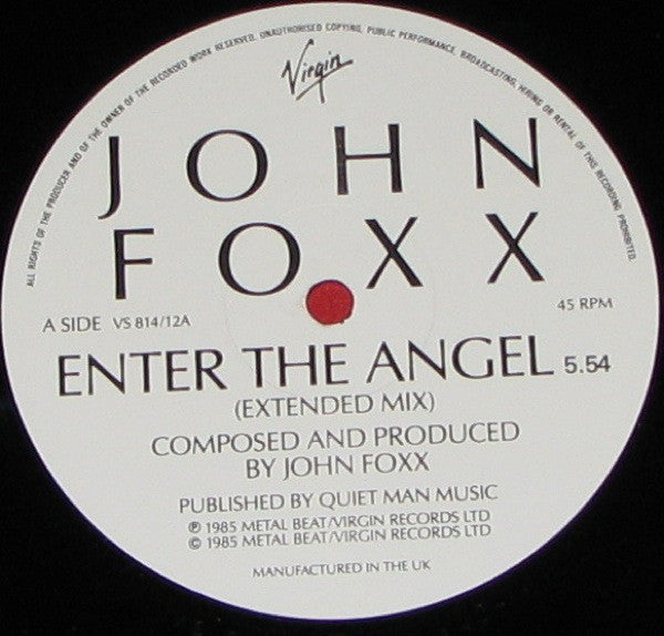 John Foxx : Enter The Angel (12")