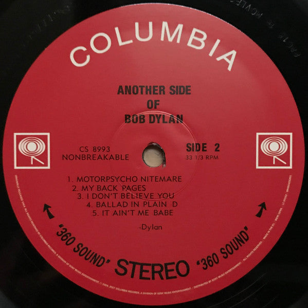 Bob Dylan : Another Side Of Bob Dylan (LP, Album, Mono, RE, 180)