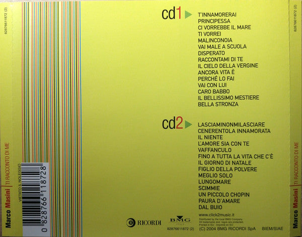 Marco Masini : Ti Racconto Di Me (2xCD, Comp)