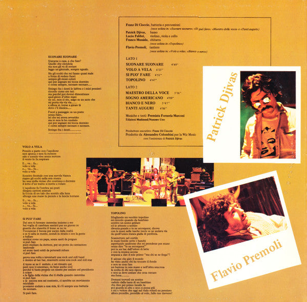 Premiata Forneria Marconi : Suonare Suonare (LP, Album, Gat)