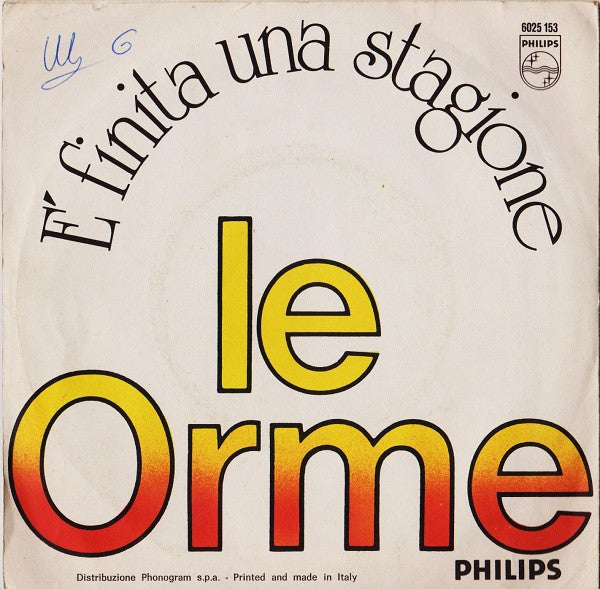 Le Orme : Canzone D'Amore (7")