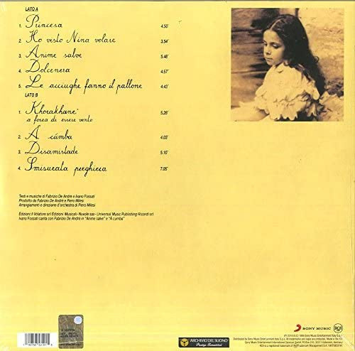 Fabrizio De André : Anime Salve (LP, Album, RE, 180)