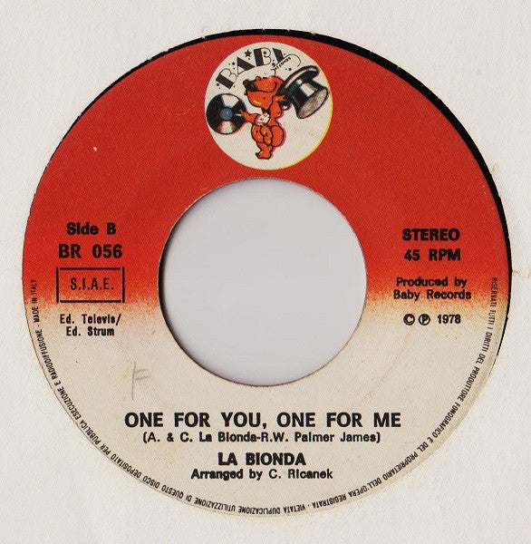 La Bionda : There For Me (7", Single)