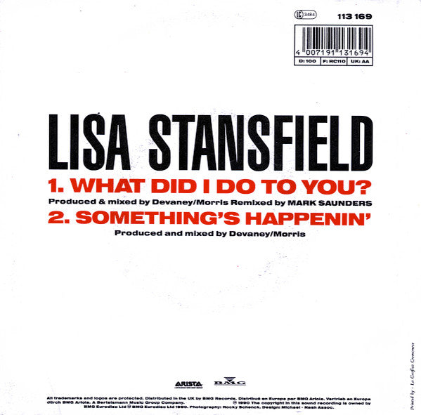Lisa Stansfield : What Did I Do To You? (7", Single)