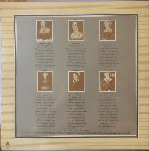 Rick Wakeman : The Six Wives Of Henry VIII (LP, Album, RE, Gat)