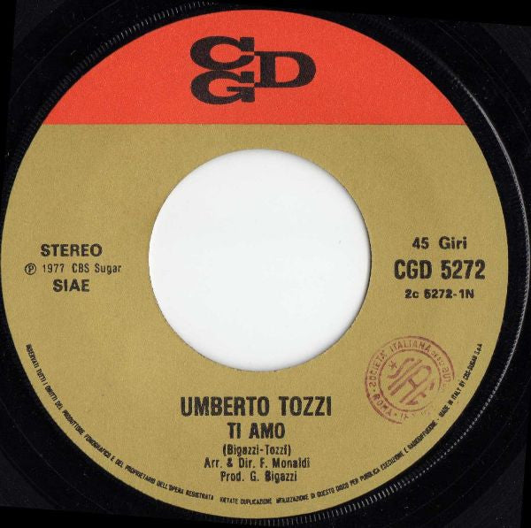 Umberto Tozzi : Ti Amo (7", Single)