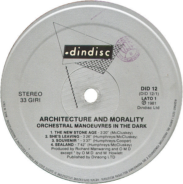 Orchestral Manœuvres In The Dark* : Architecture & Morality (LP, Album)