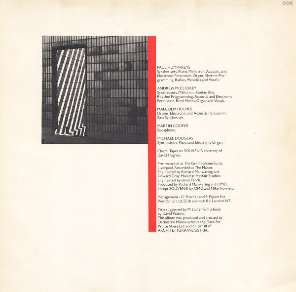 Orchestral Manœuvres In The Dark* : Architecture & Morality (LP, Album)