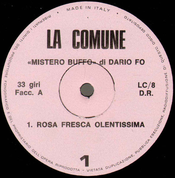 Collettivo Teatrale La Comune, Dario Fo : Mistero Buffo  Di Dario Fo (5xLP, Album + Box)