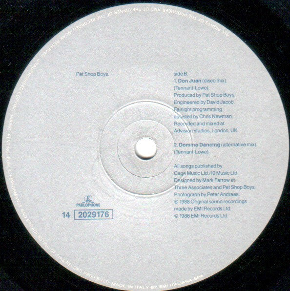 Pet Shop Boys : Domino Dancing (12")