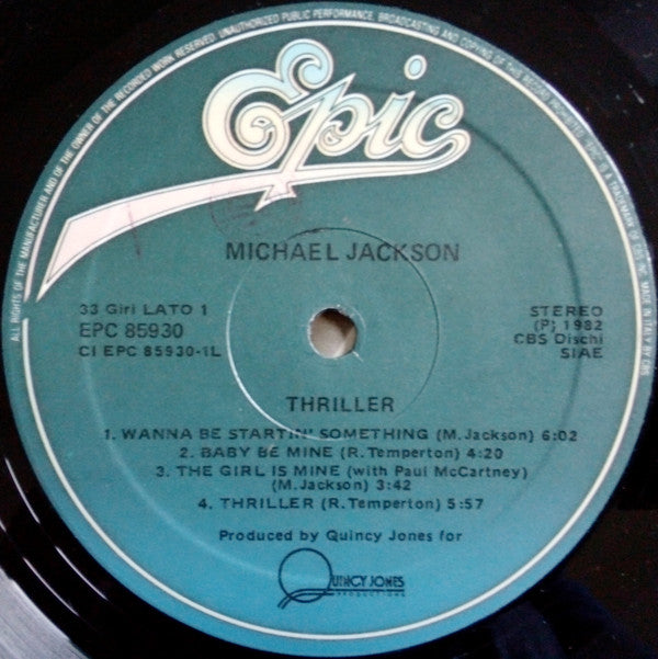 Michael Jackson : Thriller (LP, Album, RE, Gat)